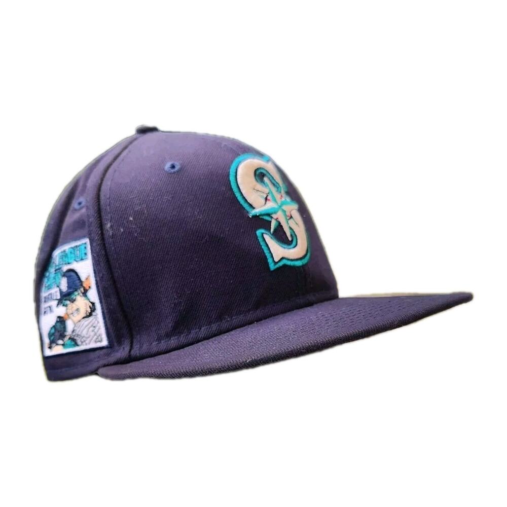 Seattle Mariners New Era Hat Cap 7 3/8 Big League Chew Blue Embroidered Rare MLB